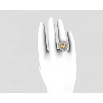 Juliet Golden Topaz Heart Ring